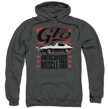 Load image into Gallery viewer, Pontiac Gto Flames Mens Hoodie Charcoal
