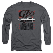 Load image into Gallery viewer, Pontiac Gto Flames Mens Long Sleeve Shirt Charcoal
