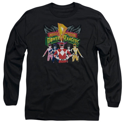 Power Rangers Rangers Unite Mens Long Sleeve Shirt Black