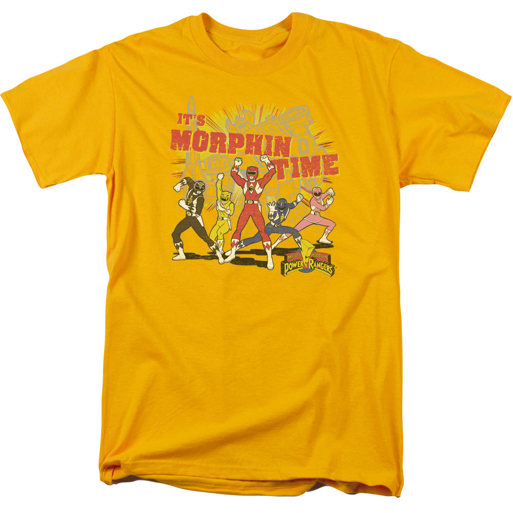 Power Rangers Morphin Time Mens T Shirt Gold