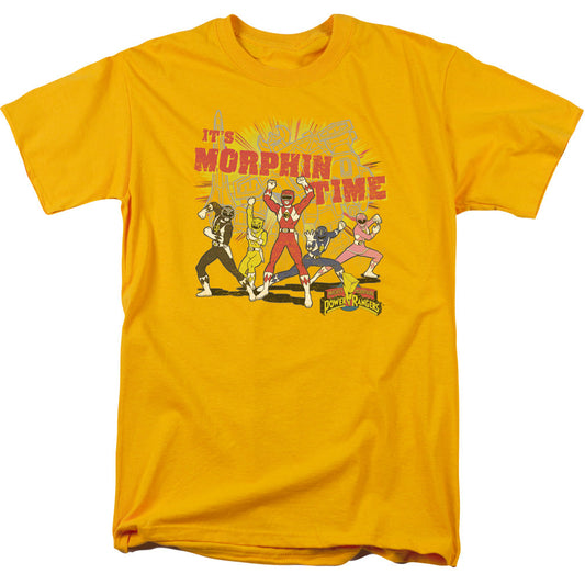Power Rangers Morphin Time Mens T Shirt Gold