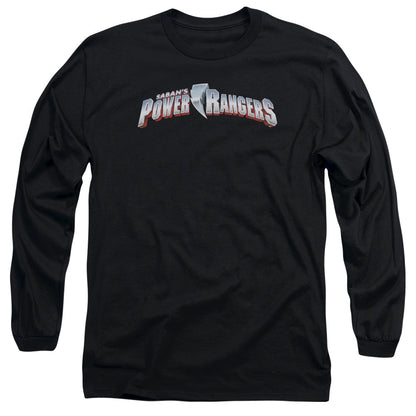 Power Rangers New Logo Mens Long Sleeve Shirt Black