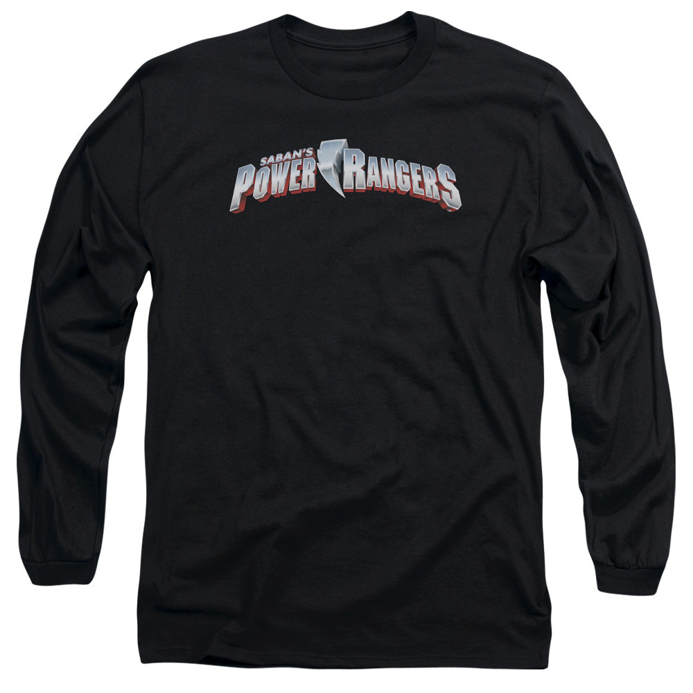 Power Rangers New Logo Mens Long Sleeve Shirt Black
