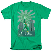Load image into Gallery viewer, Power Rangers Green Ranger Deco Mens T Shirt Kelly Green
