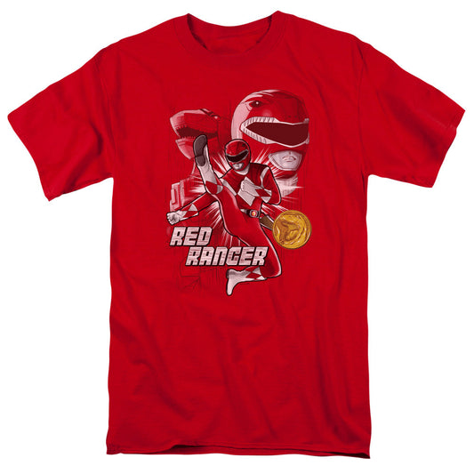 Power Rangers Red Ranger Mens T Shirt Red