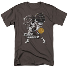 Load image into Gallery viewer, Power Rangers Black Ranger Mens T Shirt Charcoal
