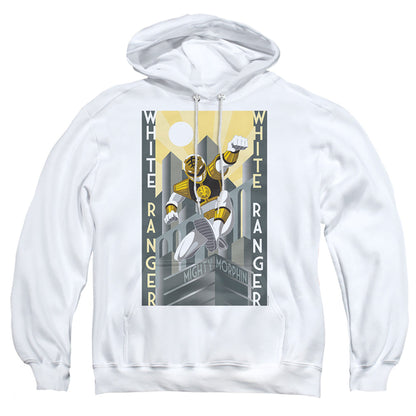 Power Rangers White Ranger Deco Mens Hoodie White