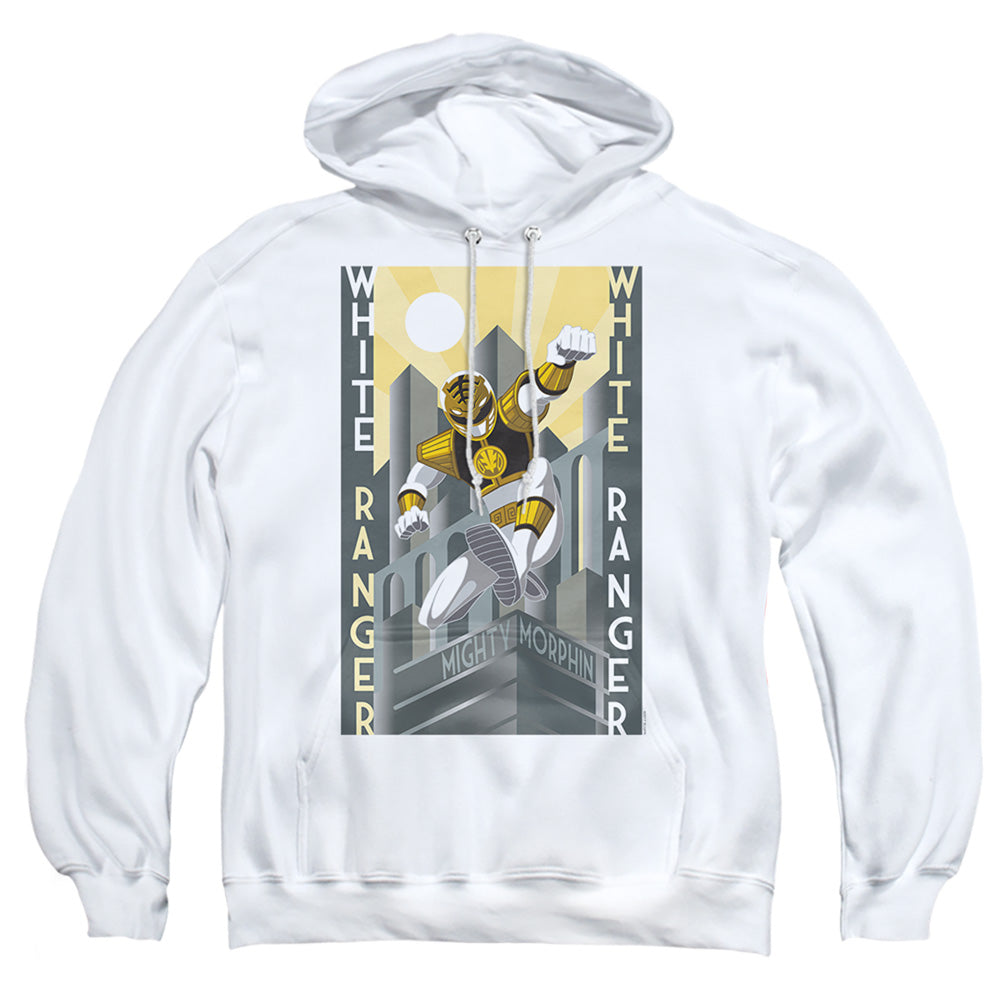 Power Rangers White Ranger Deco Mens Hoodie White