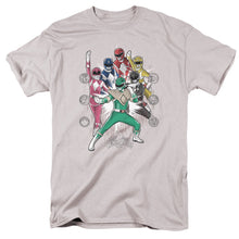 Load image into Gallery viewer, Power Rangers Ranger Manga Mens T Shirt Silver
