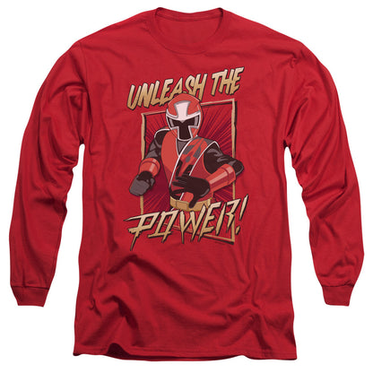 Power Rangers Unleash Mens Long Sleeve Shirt Red