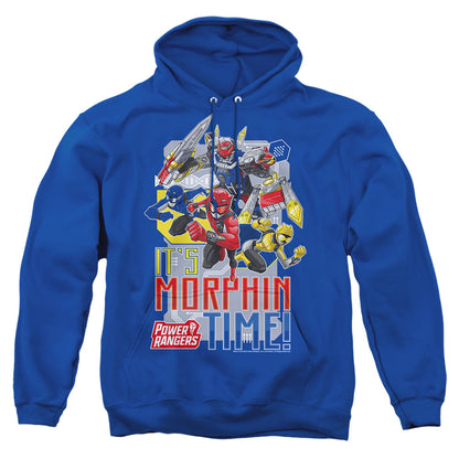 Power Rangers Morphin Time Mens Hoodie Royal Blue