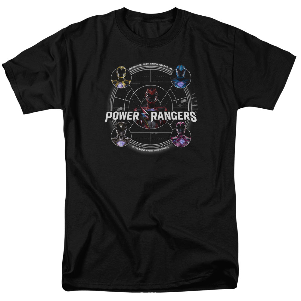 Power Rangers Greatest Glory Mens T Shirt Black