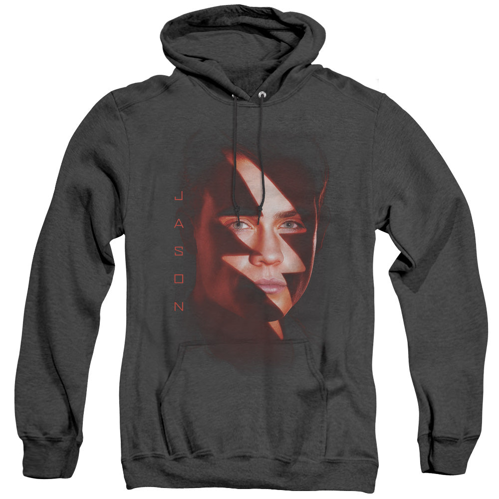 Power Rangers Jason Bolt Heather Mens Hoodie Black