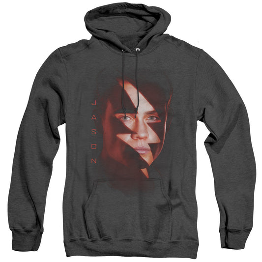 Power Rangers Jason Bolt Heather Mens Hoodie Black