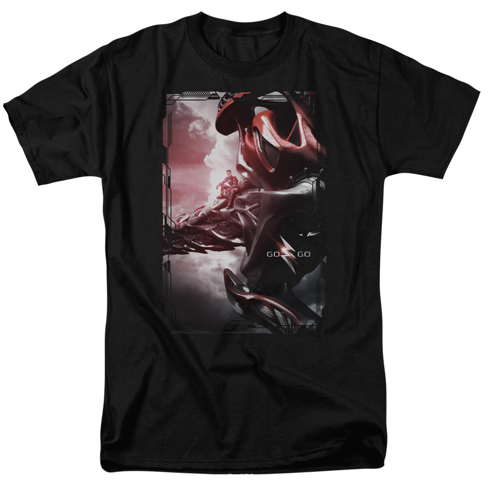 Power Rangers Red Zord Poster Mens T Shirt Black