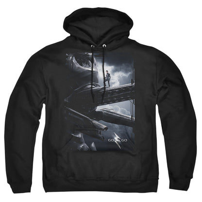 Power Rangers Black Zord Poster Mens Hoodie Black