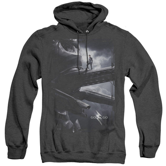 Power Rangers Black Zord Poster Heather Mens Hoodie Black
