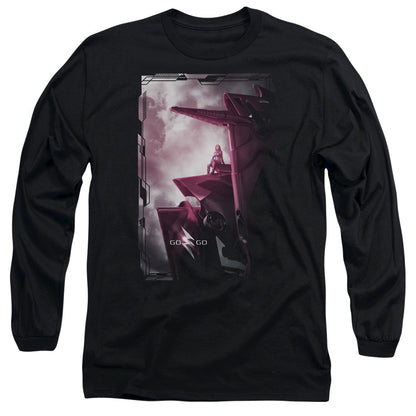 Power Rangers Pink Zord Poster Mens Long Sleeve Shirt Black