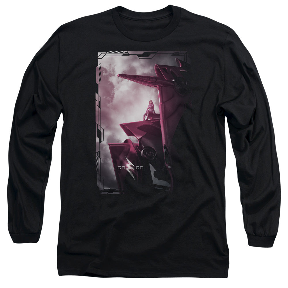 Power Rangers Pink Zord Poster Mens Long Sleeve Shirt Black