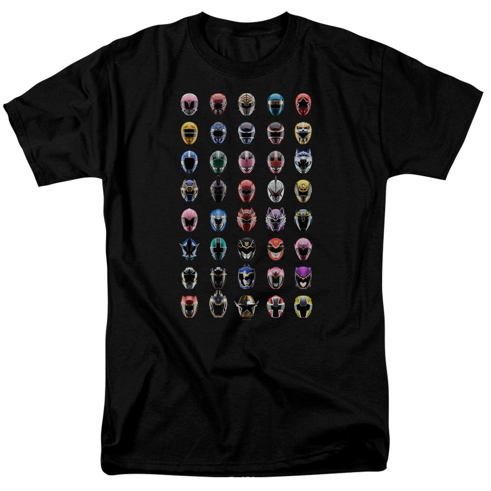 Power Rangers Visual Timeline Mens T Shirt Black