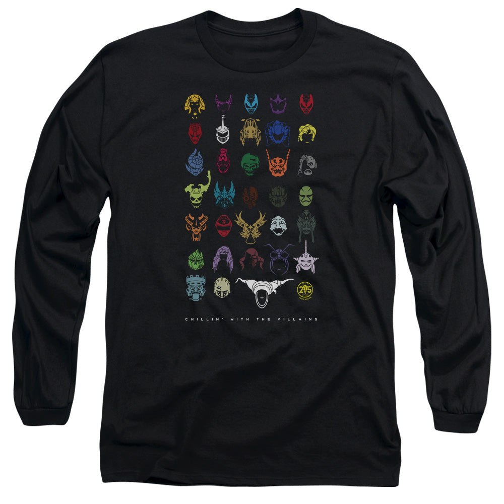 Power Rangers Villians Mens Long Sleeve Shirt Black