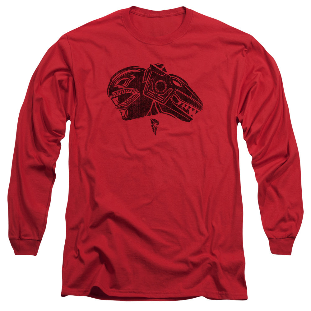 Power Rangers Red Mens Long Sleeve Shirt Red