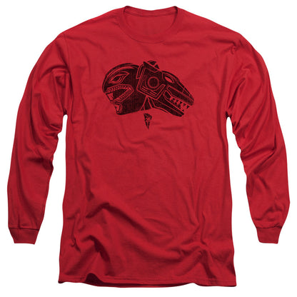 Power Rangers Red Mens Long Sleeve Shirt Red