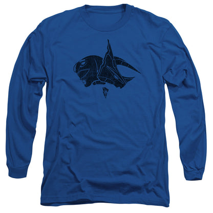 Power Rangers Blue Mens Long Sleeve Shirt Royal Blue