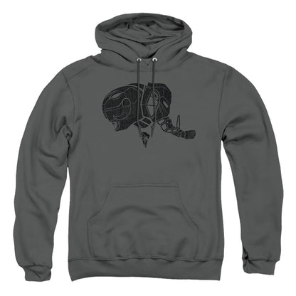 Power Rangers Black Mens Hoodie Charcoal