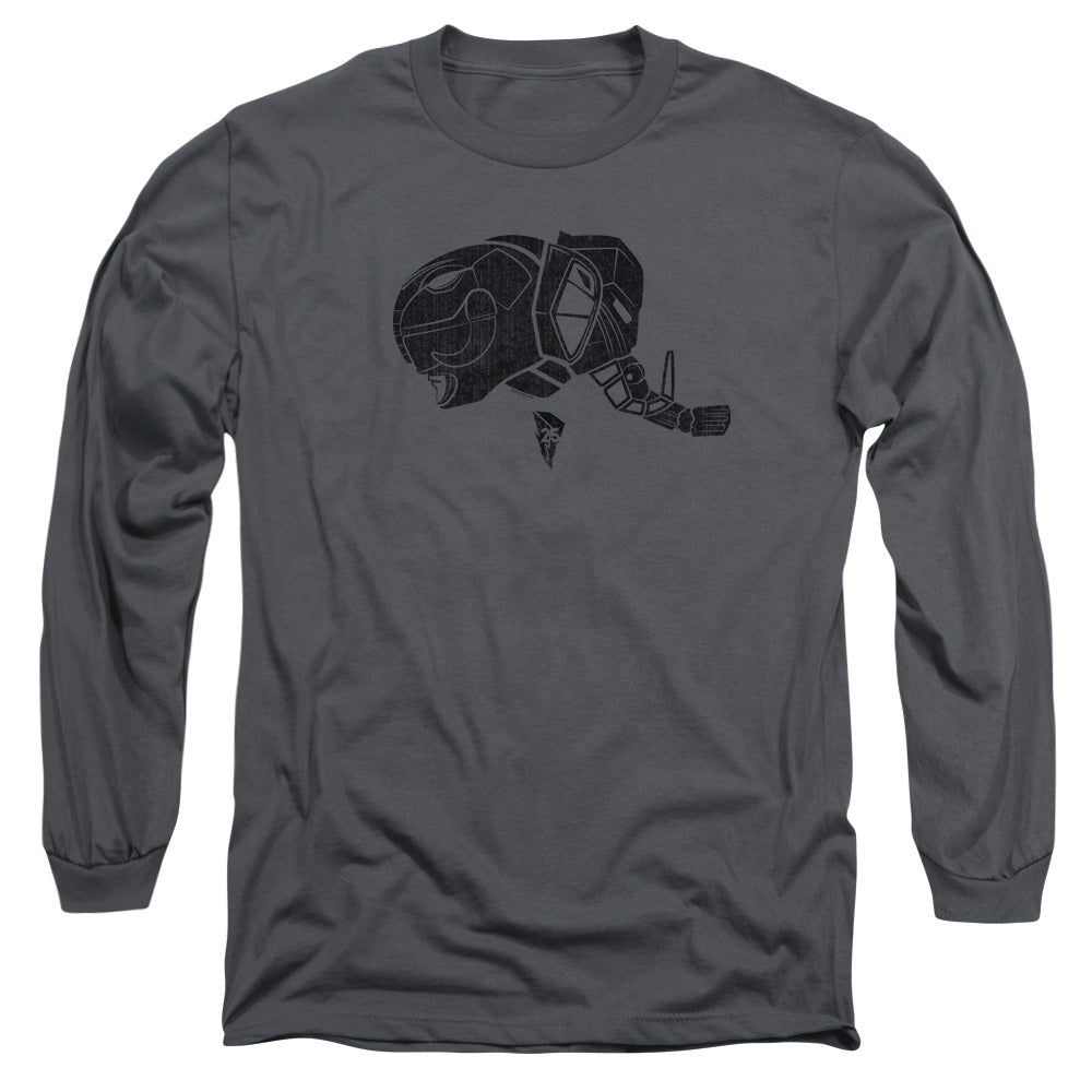 Power Rangers Black Mens Long Sleeve Shirt Charcoal