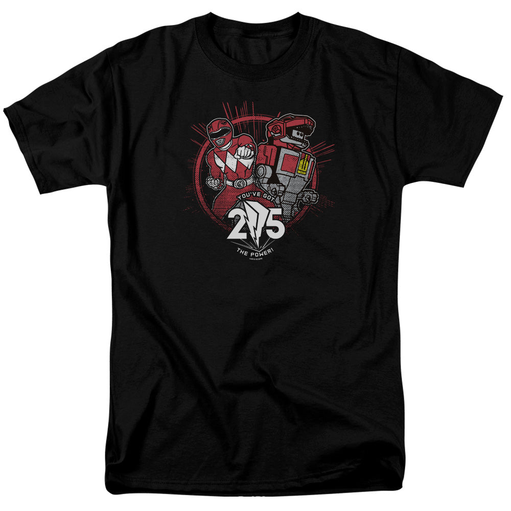 Power Rangers Red 25 Mens T Shirt Black
