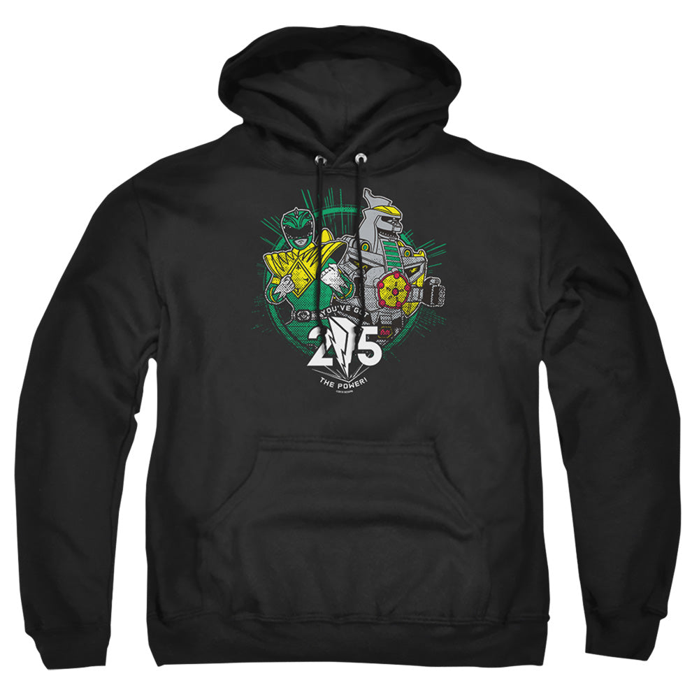 Power Rangers Green 25 Mens Hoodie Black