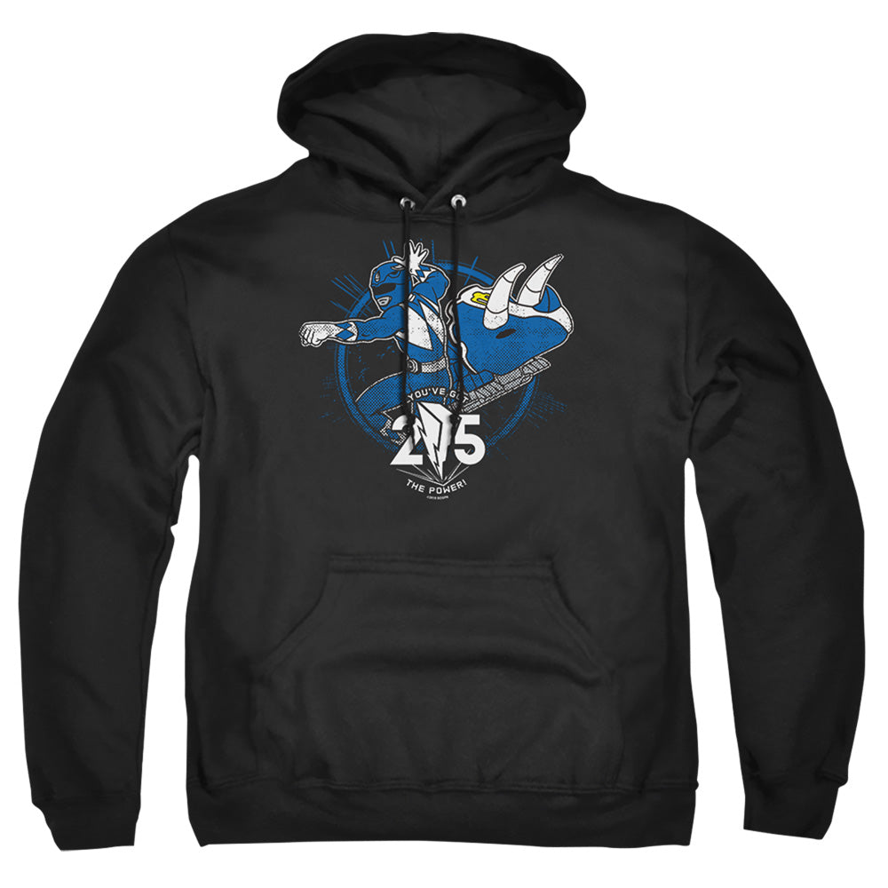 Power Rangers Blue 25 Mens Hoodie Black
