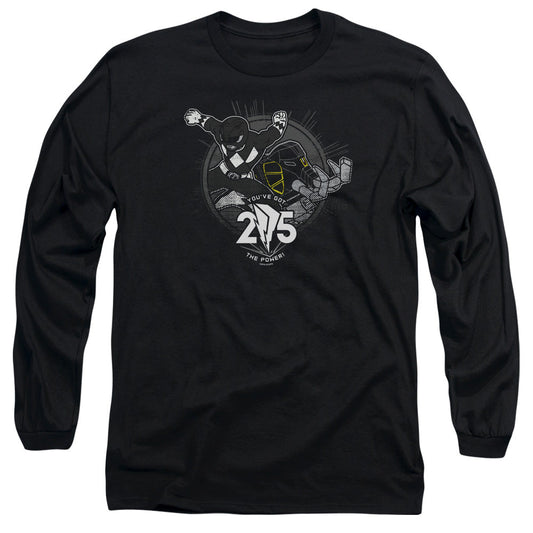 Power Rangers Black 25 Mens Long Sleeve Shirt Black