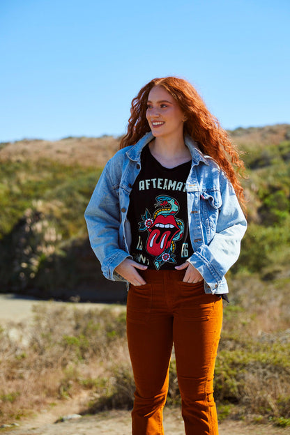 Rolling Stones Paint It Black Long Sleeve Womens Shirt Black