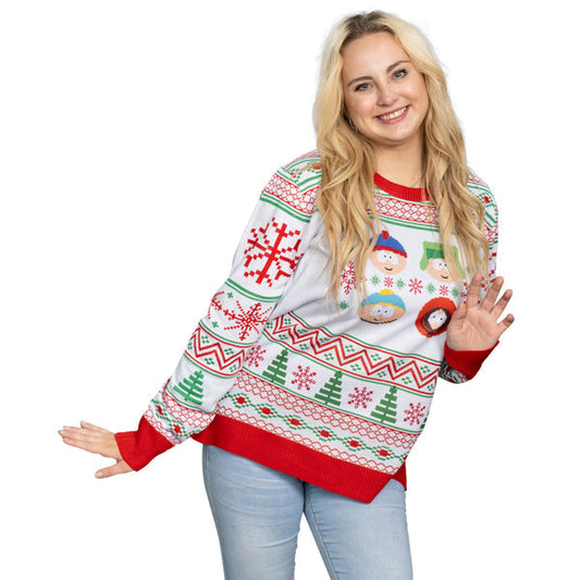 Best Friends Fair Isle Faces South Park Christmas Sweater