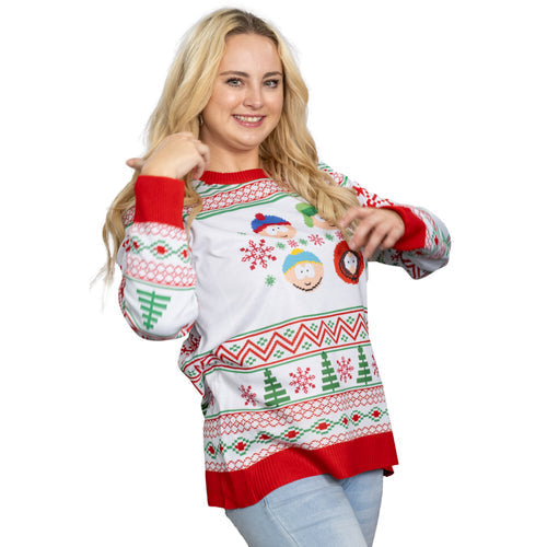 Best Friends Fair Isle Faces South Park Christmas Sweater