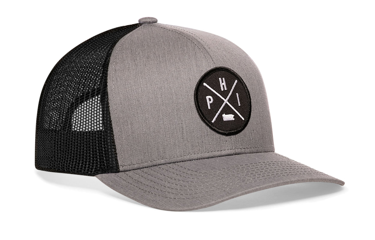 Philadelphia Trucker Haka Hat Gray-Black PHI X Snapback