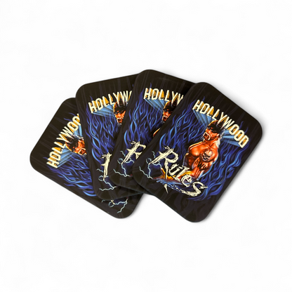 Hollywood Hulk Hogan Rules Silicone Blue Flame Magnet