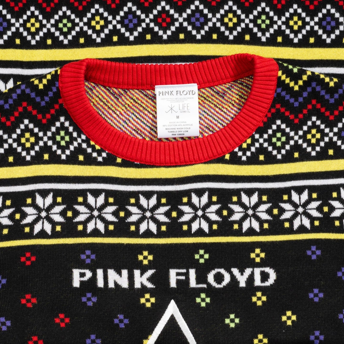 Pink Floyd Dark Side of the Moon LP Cover Adult Unisex Ugly Christmas Sweater