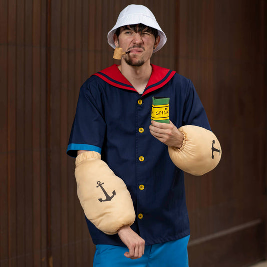 Sailor Man Muscle Spinach Arms with Anchor Tattoos Halloween Costume Accessory