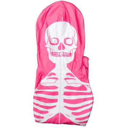 Women's Pink Skeleton Halloween Costume Cosplay Jumpsuit (With Mask)