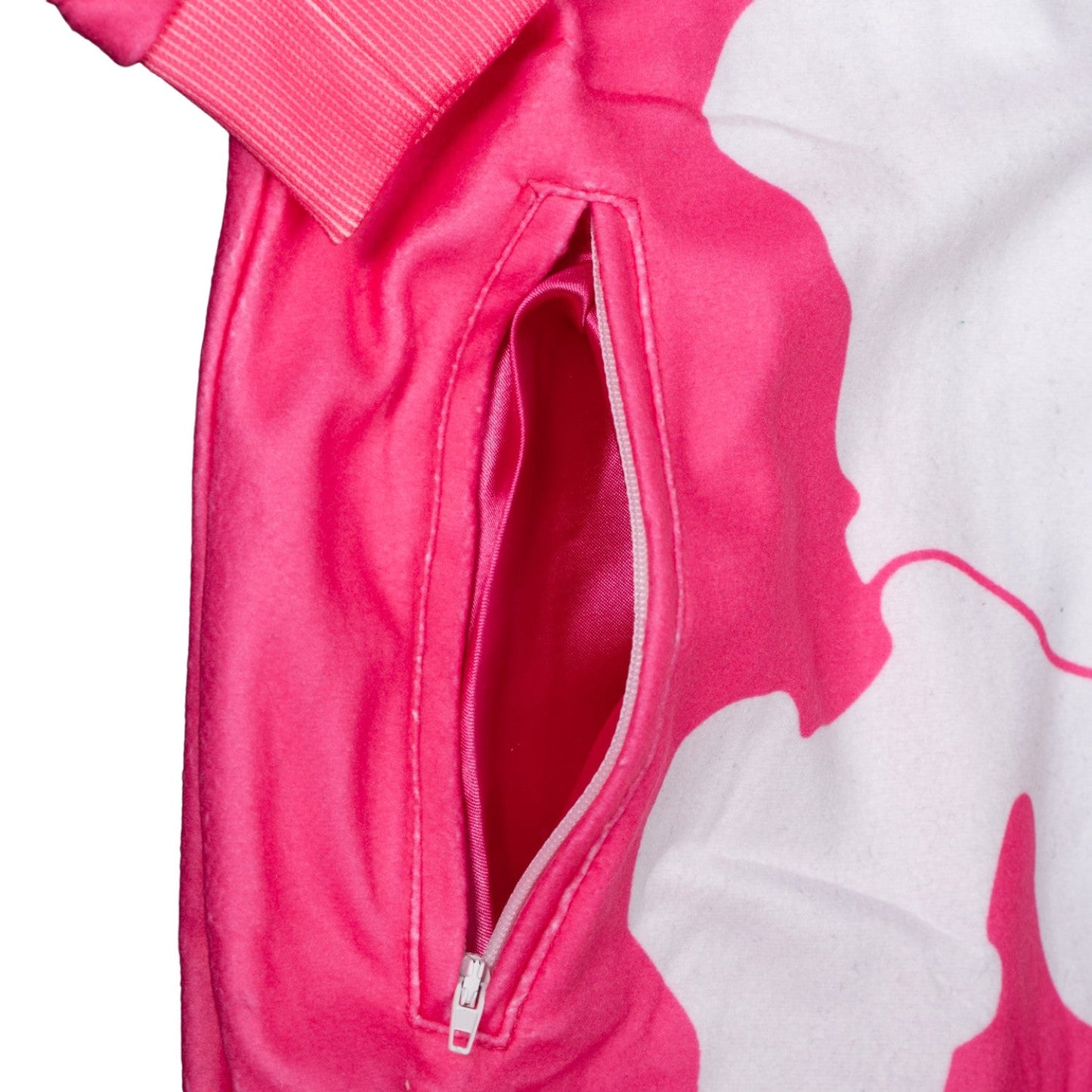 Women's Pink Skeleton Halloween Costume Cosplay Jumpsuit (With Mask)