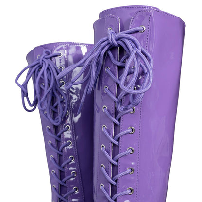Pro Wrestler / Superhero Purple Halloween Cosplay Costume Boots