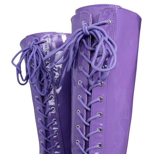 Pro Wrestler / Superhero Purple Halloween Cosplay Costume Boots