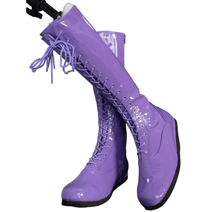 Pro Wrestler / Superhero Purple Halloween Cosplay Costume Boots