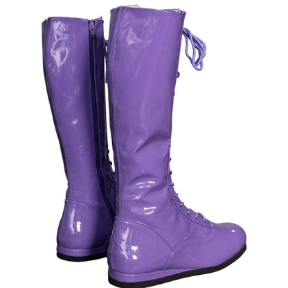 Pro Wrestler / Superhero Purple Halloween Cosplay Costume Boots