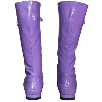 Pro Wrestler / Superhero Purple Halloween Cosplay Costume Boots