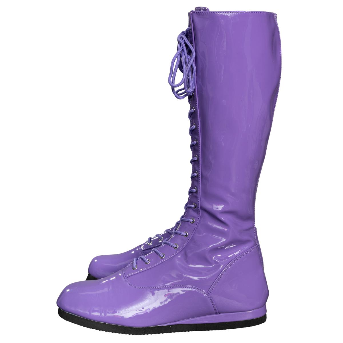 Pro Wrestler / Superhero Purple Halloween Cosplay Costume Boots