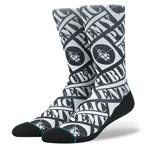 Public Enemy Stance Public Enemy Crew Socks - Mens Black Size L [Socks]